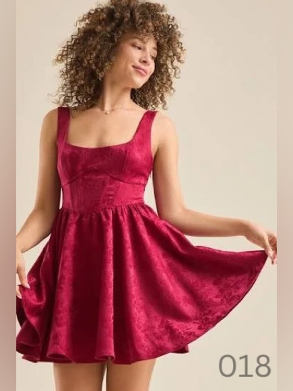 Altar'd State Crimson Velvet Mini Dress - Size S